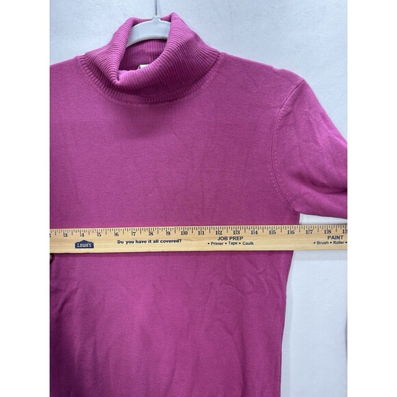 Chicos Emerson Silk Blend Turtleneck Sweater Top Womens 0 (Small/4) Pink NEW - Picture 6 of 8